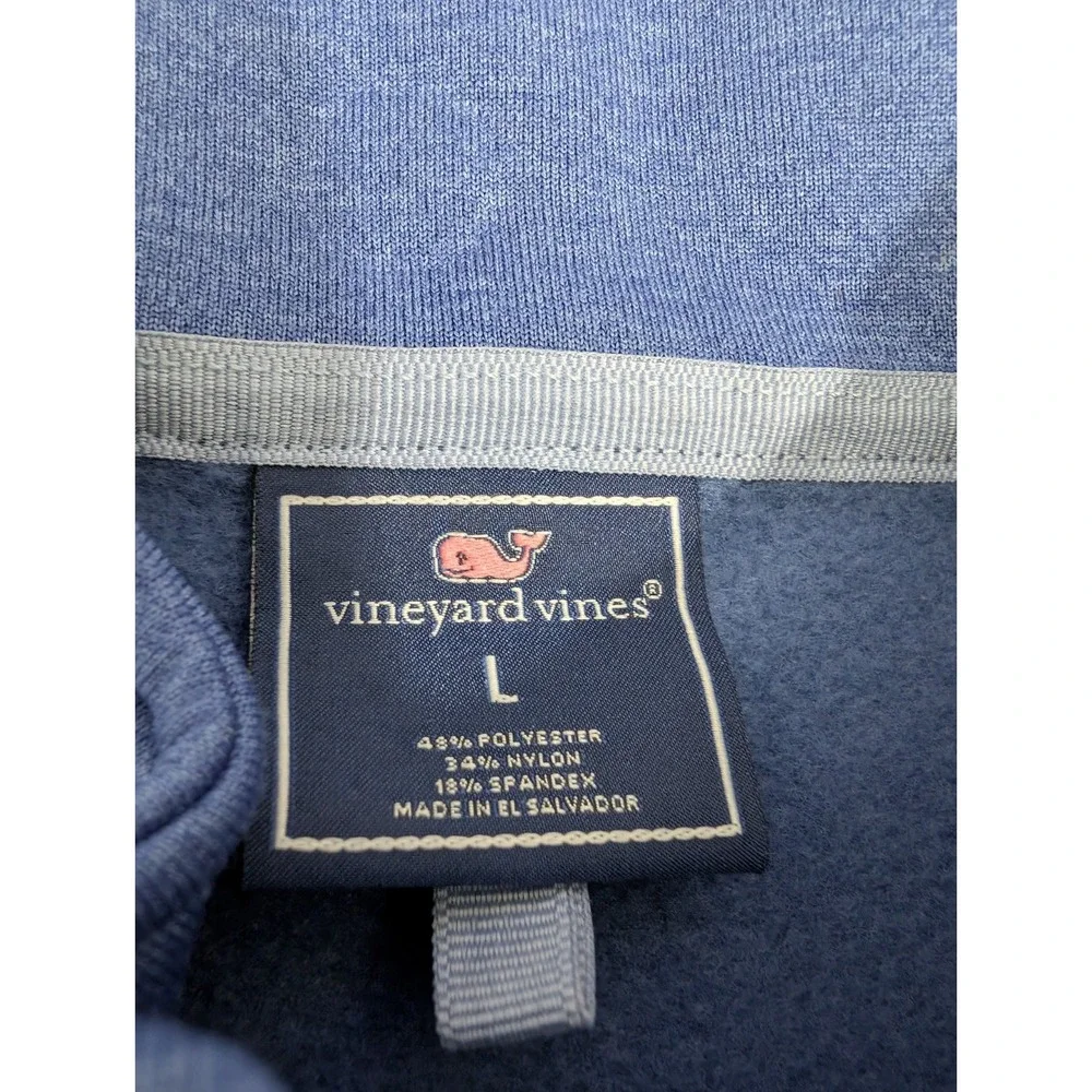 NEW Vineyard‎ Vines Jacket Mens L Full Zip Performance POWER STRETCH Fleece Blue